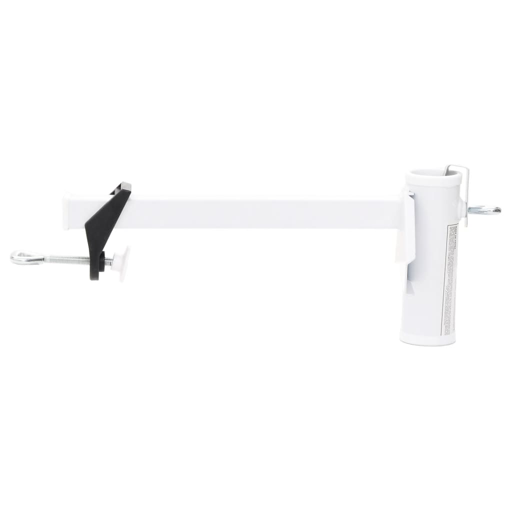 Vidaxl Clamp para parasol para balcón de 38 mm de acero blanco