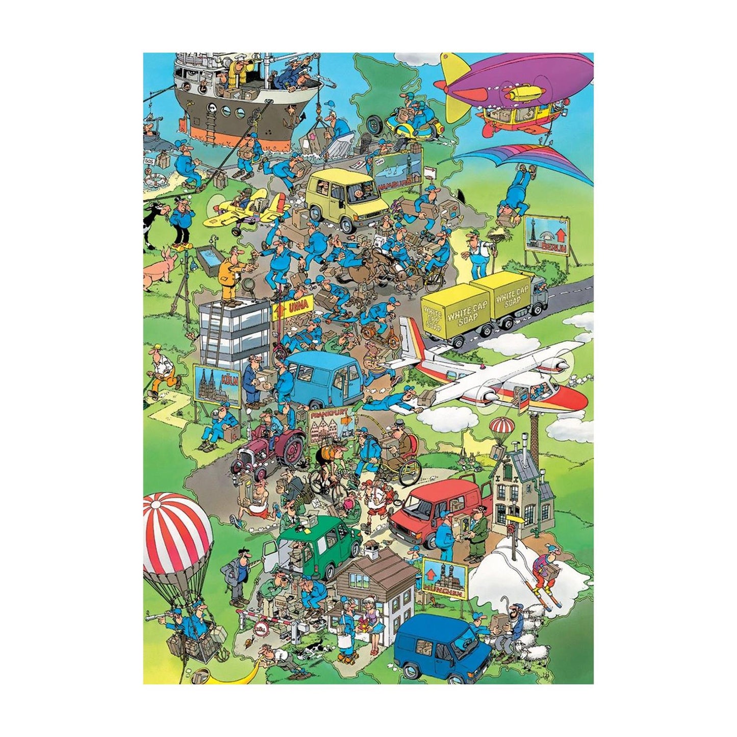 Jumbo jan van haasteren puzzel oldtimers parcel panic 1000 stukjes