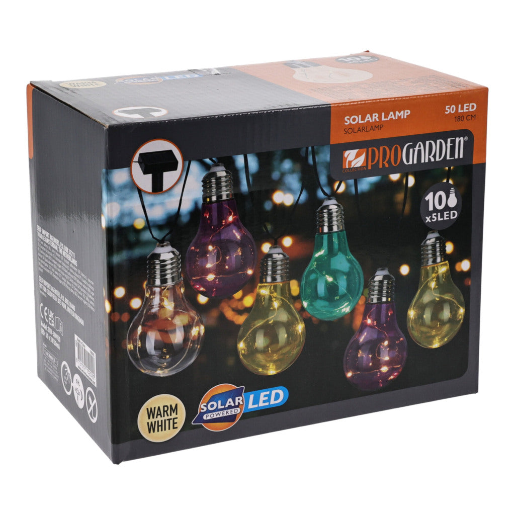 Iluminación solar para fiestas Pro Garden 10x5 LED 180 cm