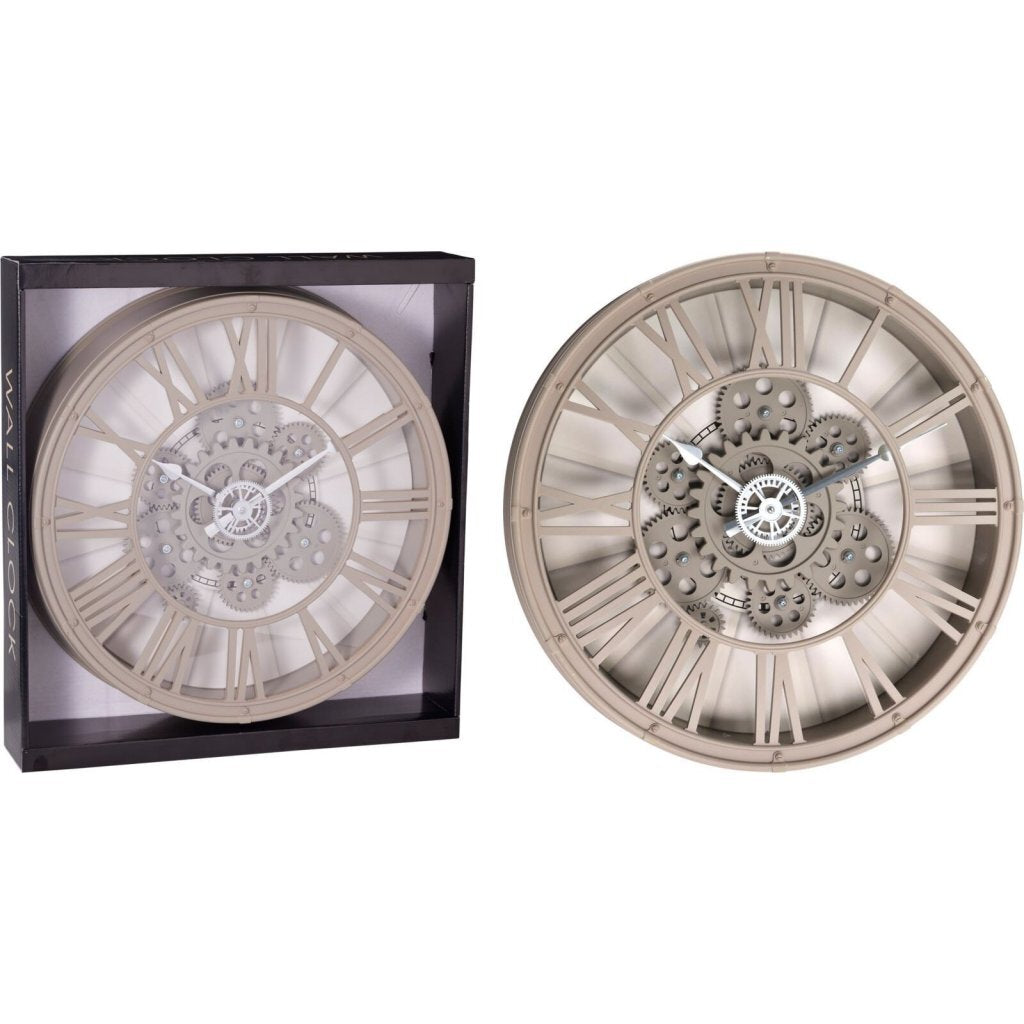 Otras marcas Reloj de pared analógico con movimiento giratorio 38,7 cm arena.