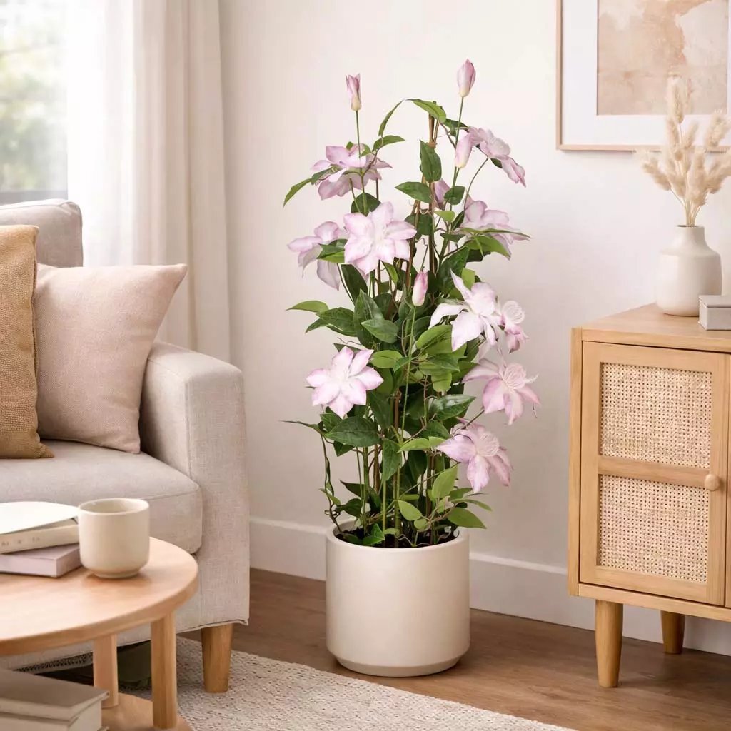 Pianta artificiale clematide di altre marche 98x35 cm verde rosa