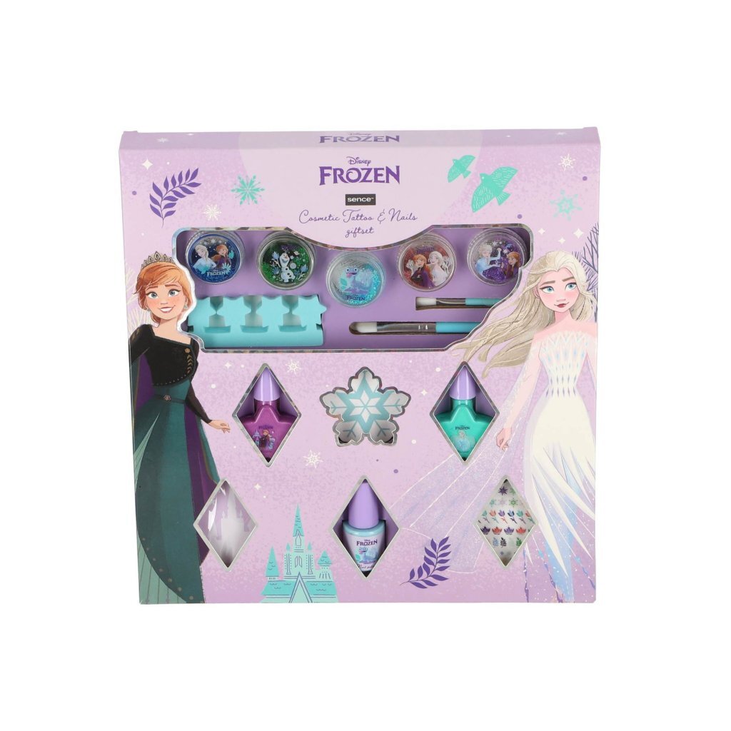 Disney Frozen Set regalo Frozen 13 pezzi per unghie tatuaggio | 6 pezzi