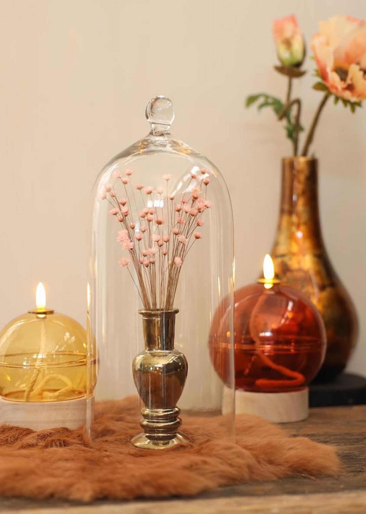 Ideas for seasons campana grande de cristal con pomo ø13xh30cm
