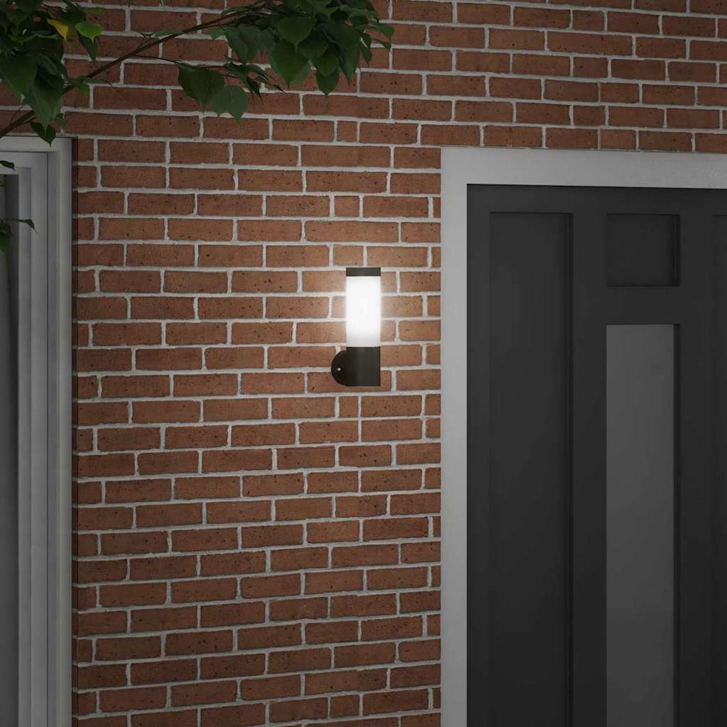 Lampada da parete per esterno Vidaxx nera 12 x 8,5 x 27 cm