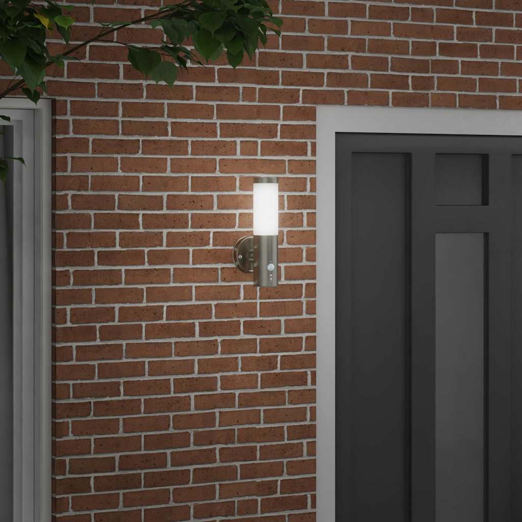 Lampada da parete per esterni Vidaxx argento 15 x 7,5 x 33 cm