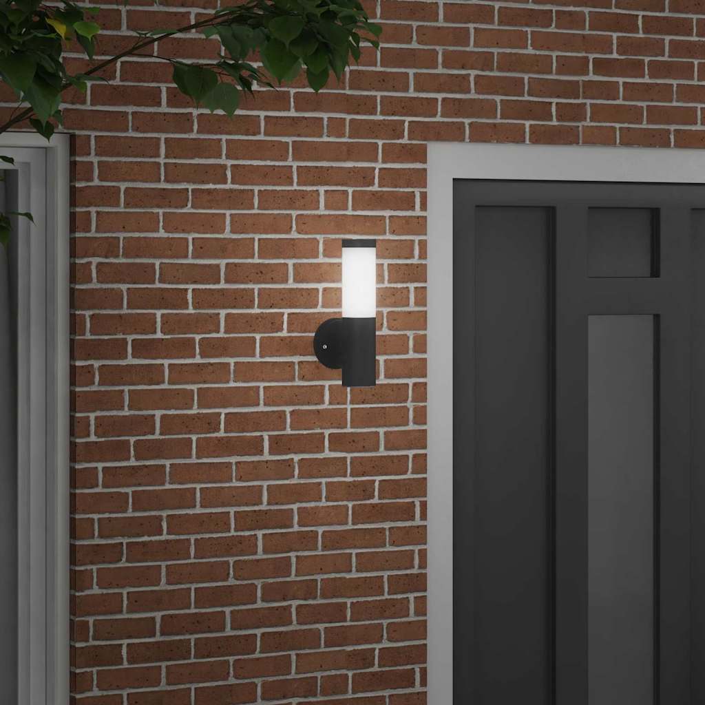 Lampada da parete per esterno Vidaxx nera 15 x 7,5 x 33 cm