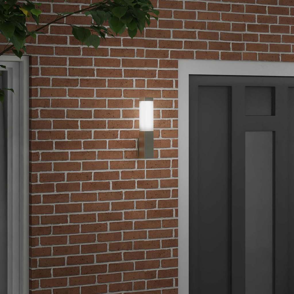 Lampada da parete per esterno Vidaxx argento 10,5 x 6 x 33 cm