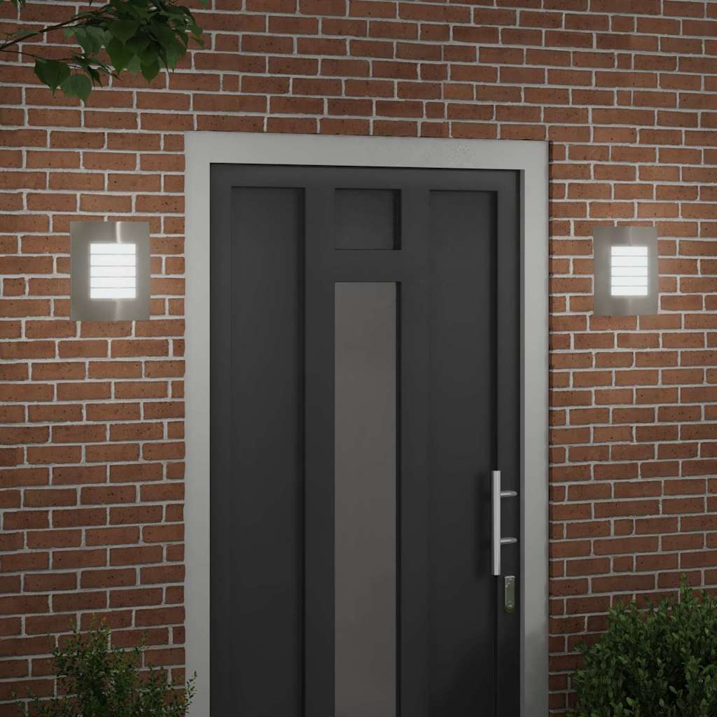 Vidaxx aplique de exterior 2 piezas plata 23,5 x 9 x 26 cm