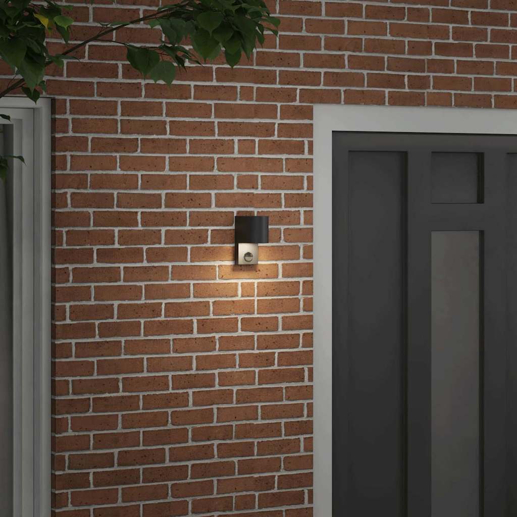 Lampada da parete per esterni Vidaxx nera 12 x 7 x 15 cm in acciaio inossidabile