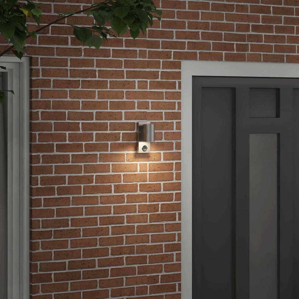 Vidaxl buiten wandlamp zilver 6,5 x 10,5 x 16 cm rvs en glas