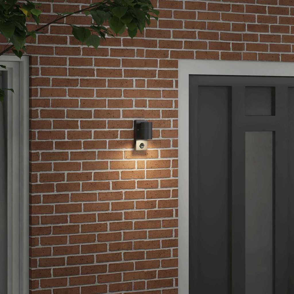 Vidaxl buiten wandlamp zwart 6,5 x 10,5 x 16 cm rvs en glas