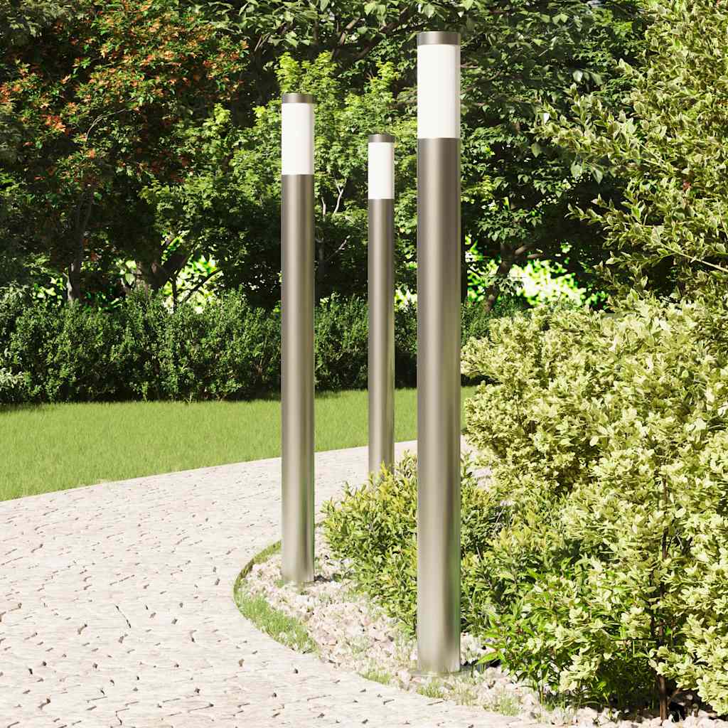 Vidaxx bolardo iluminación 3 piezas 110 cm acero inoxidable IP44