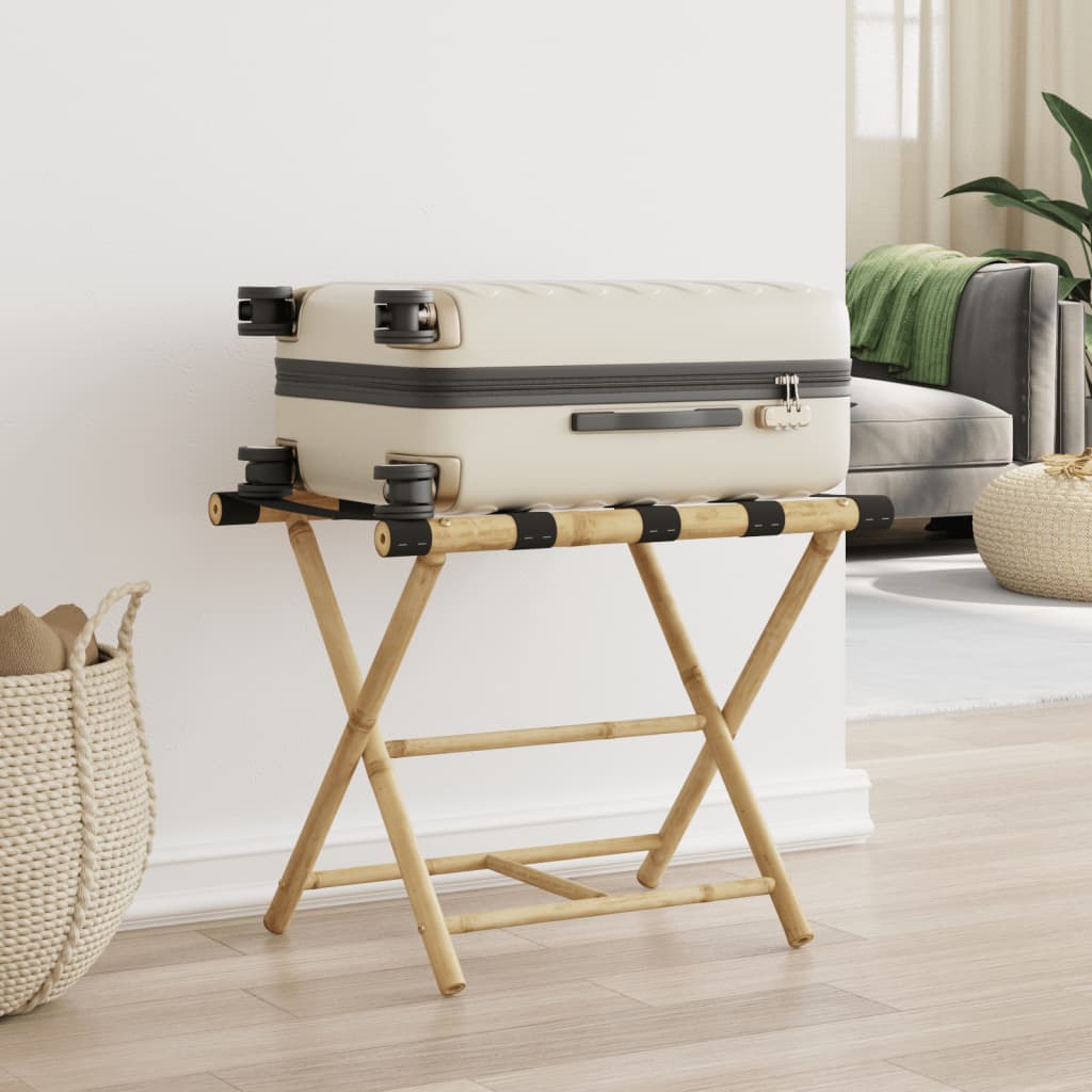 Vidaxl Luggage Rack Plegable 62x42x50.5 cm de bambú