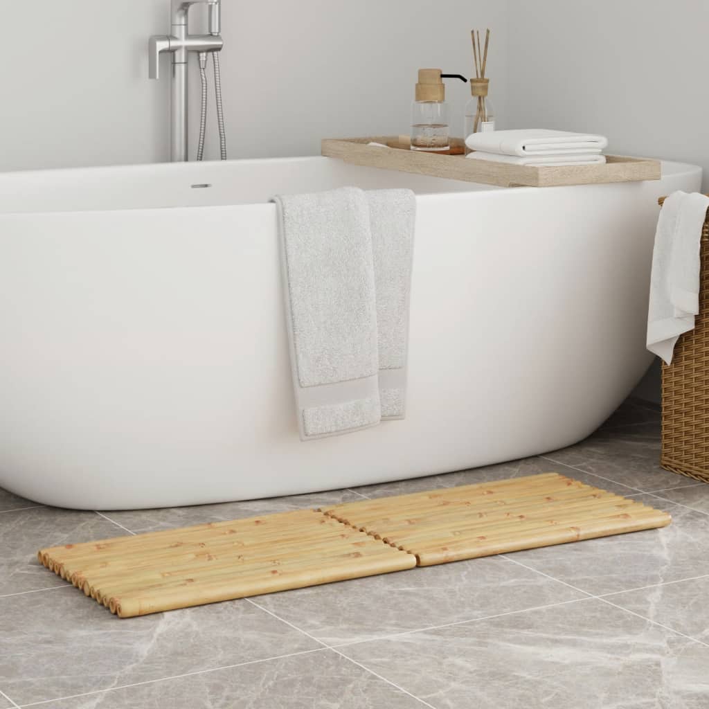 Esteras de baño Vidaxl 2 st 50x35 cm de bambú