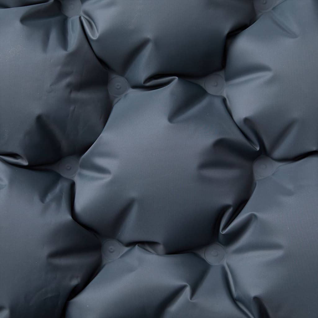 Vidaxl colchón de camping con almohadas autoinflable 2 personas gris