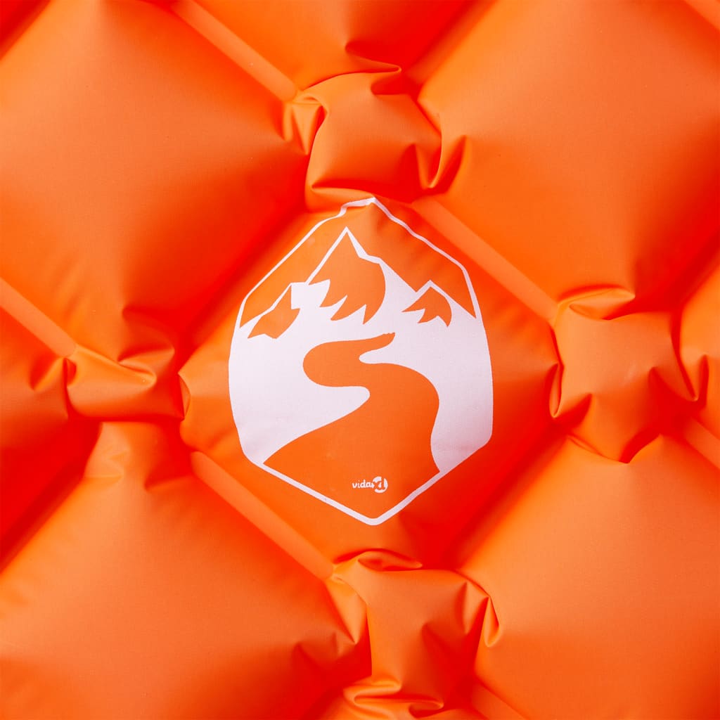 Colchón de campamento Vidaxl inflable 190x58x6 cm 1 persona naranja