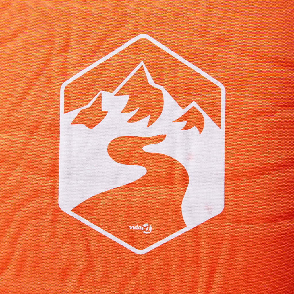 Colchón de campamento de Vidaxl con almohada a sí misma naranja soltera