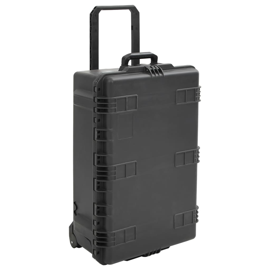 Vidaxl FlightCase portatile 79.5x51.5x30.5 cm pp nero