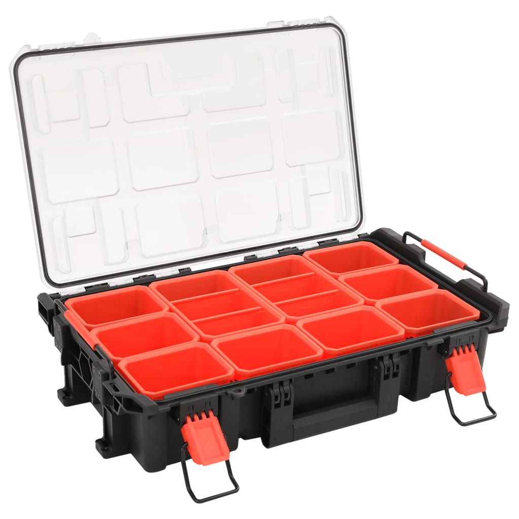 Vidaxl FlightCase portatile 55.5x34.5x13.5 cm pp nero