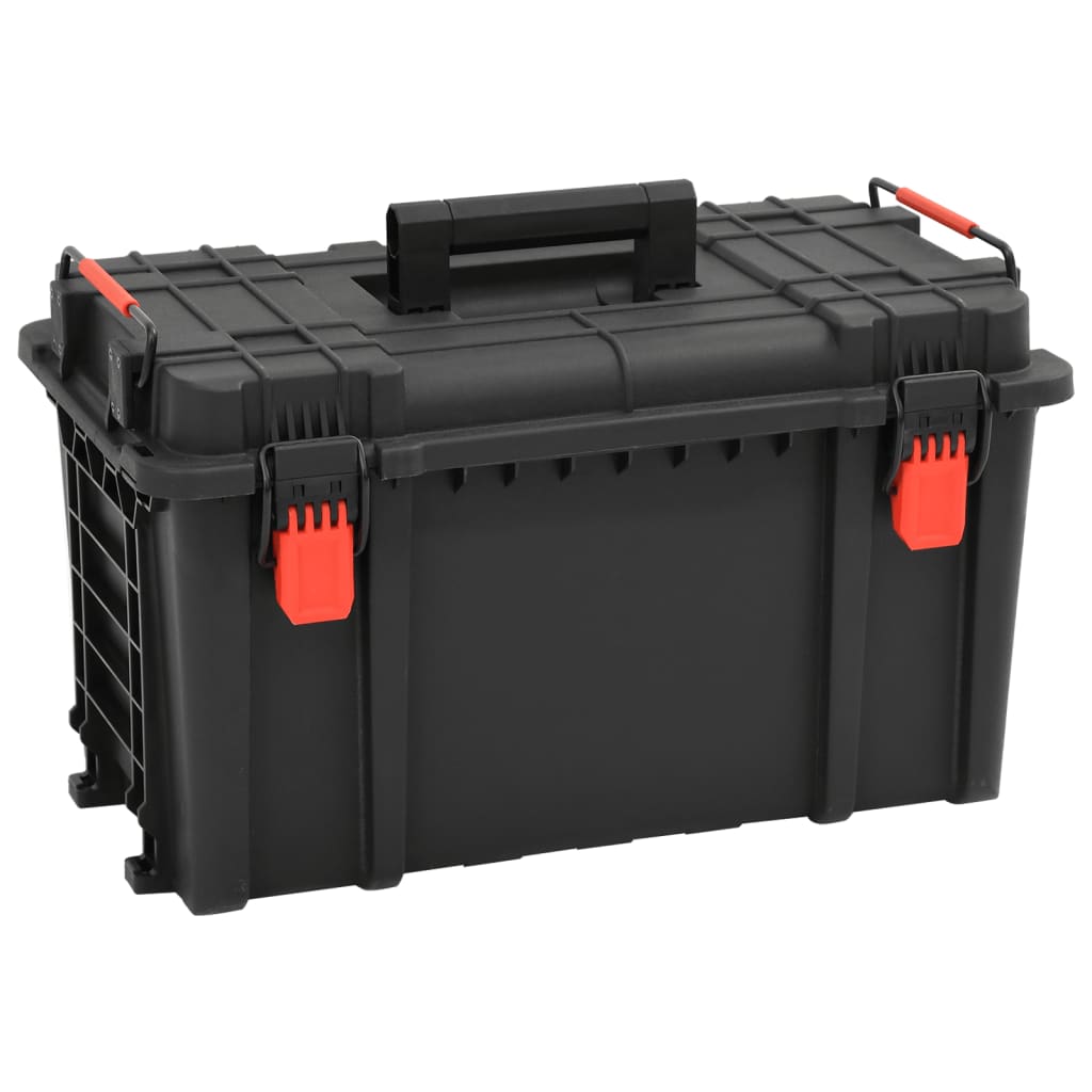 Vidaxl FlightCase portatile 57x35x32.5 cm pp nero