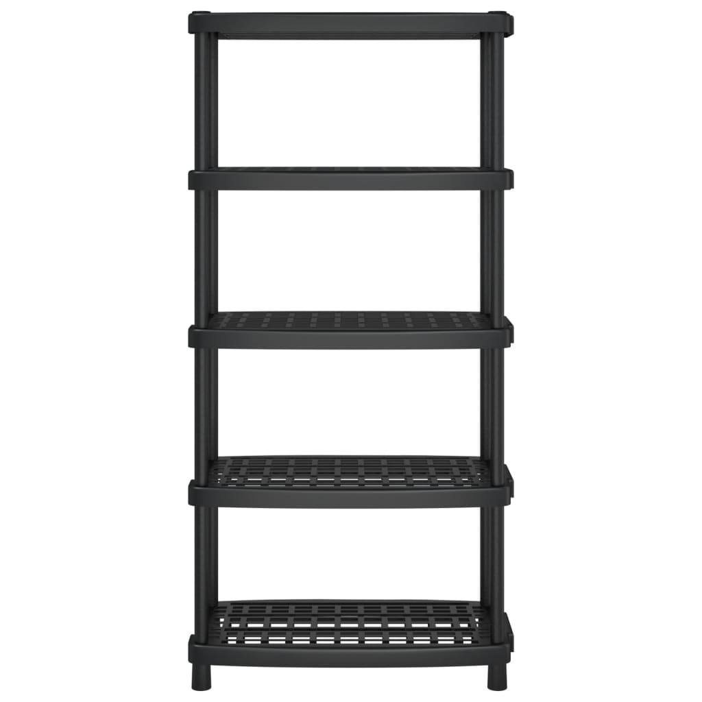 Vidaxl Storage Rack a 5 strati 93.5x45.5x194.5 cm Polypropene Black