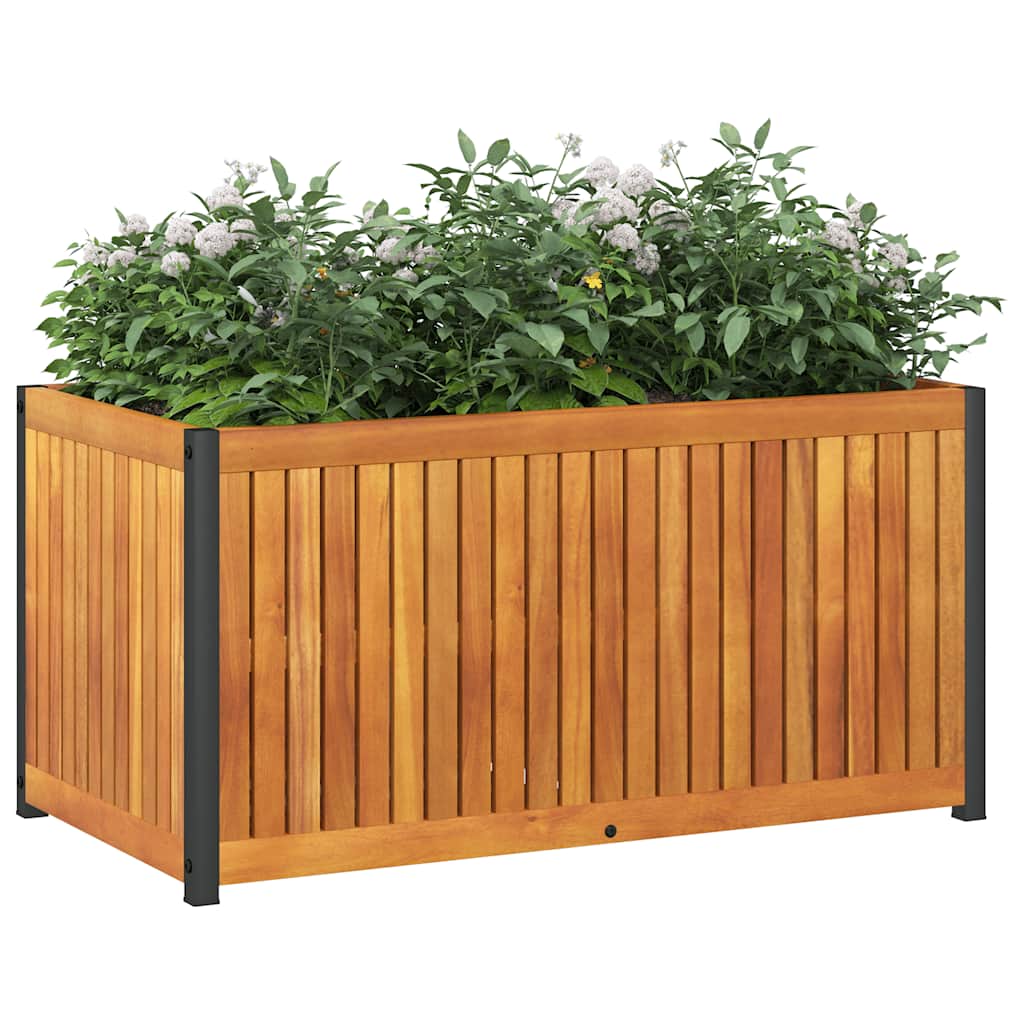 Vidaxl Planning Box 85x45x44 cm Acacia acacia y acero