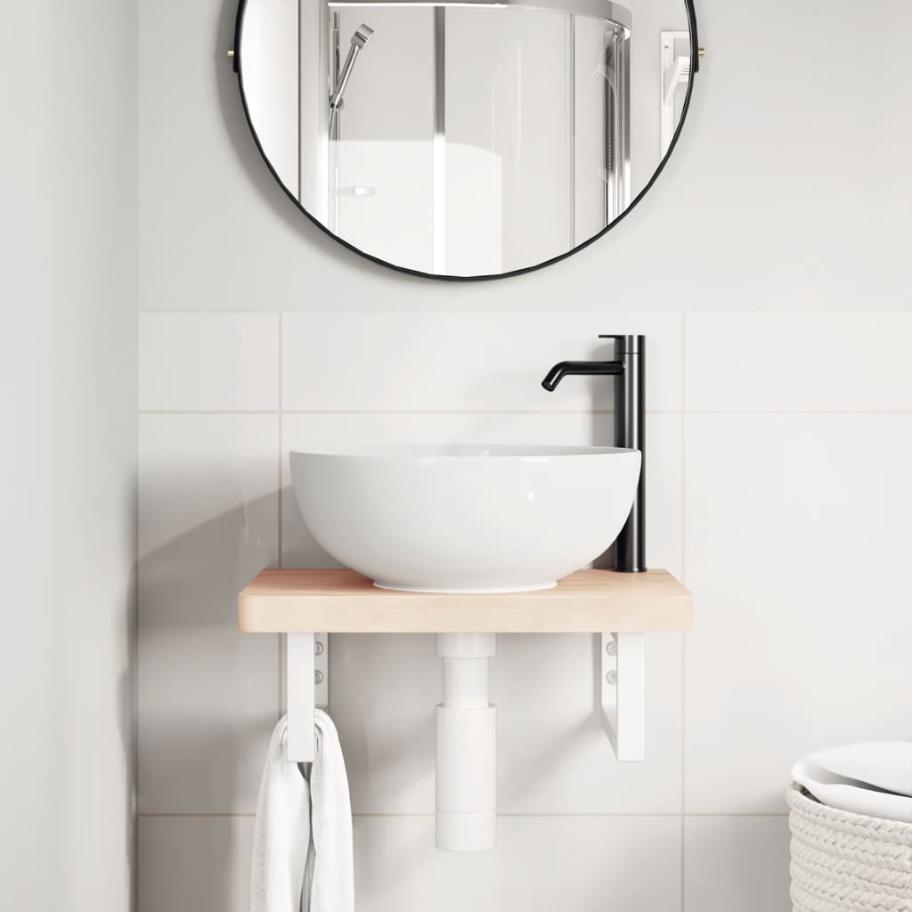 Guardaces de pared Vidaxl para fregadero 2 pc acero rectangular blanco