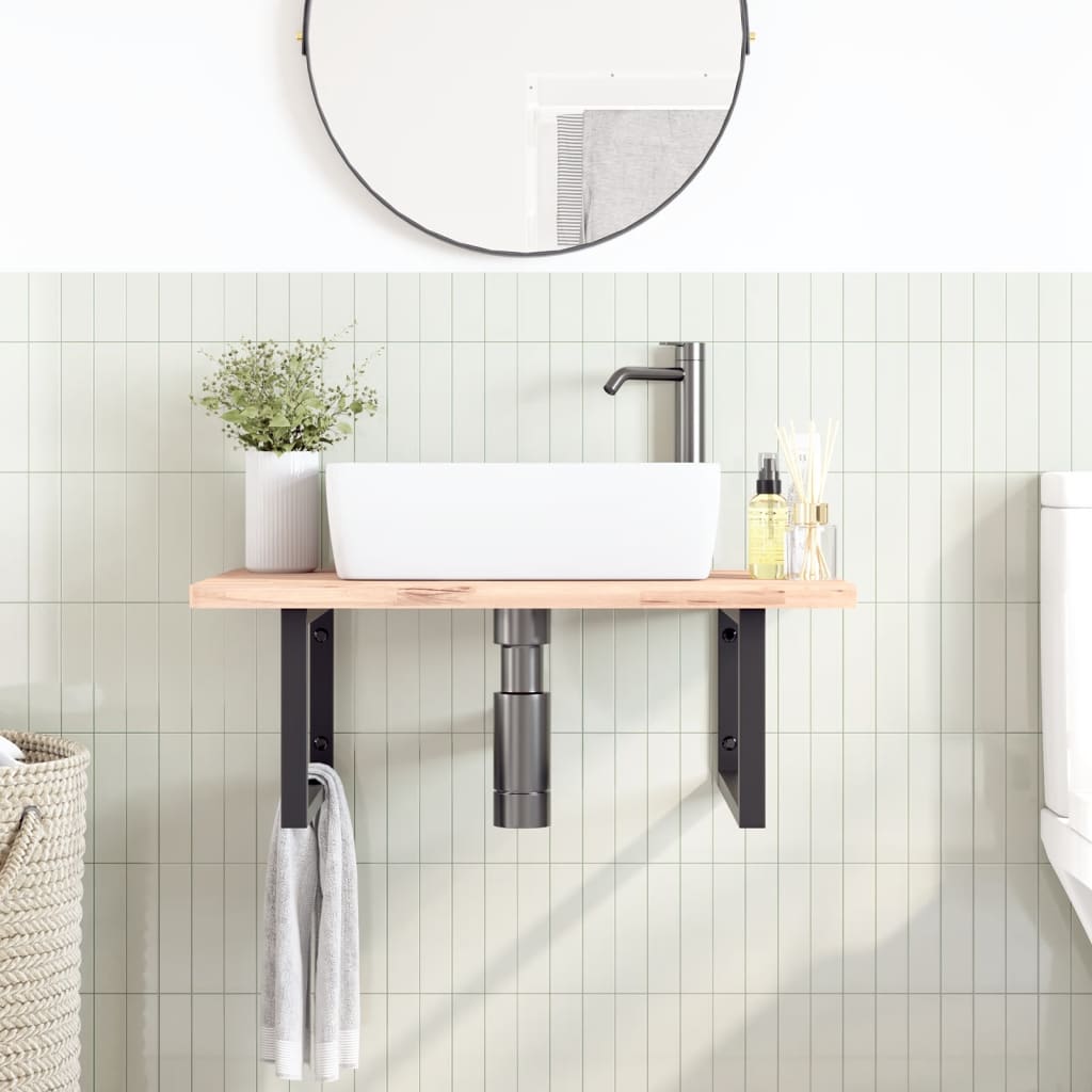 Staffe da parete Vidaxl per lavandino 2 St Rettangolare Black