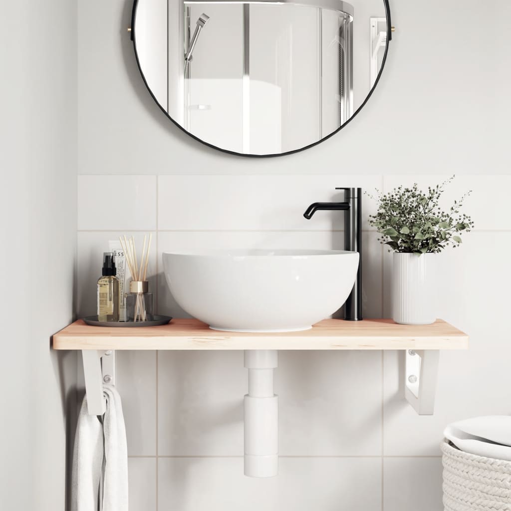 Vidaxx soportes de pared para fregadero 2 piezas trapecio acero blanco