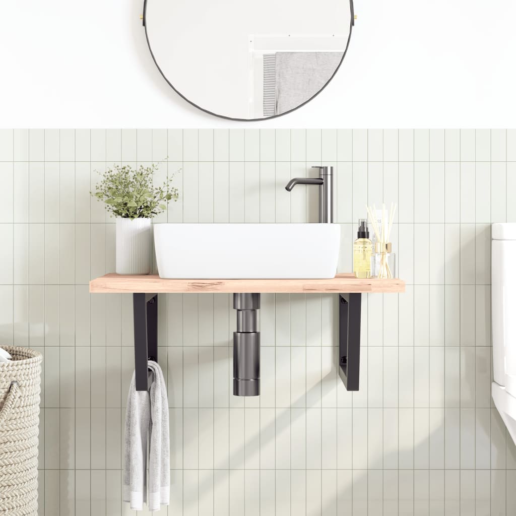 Staffe da parete Vidaxl per lavandino 2 St Trapezoidale Black