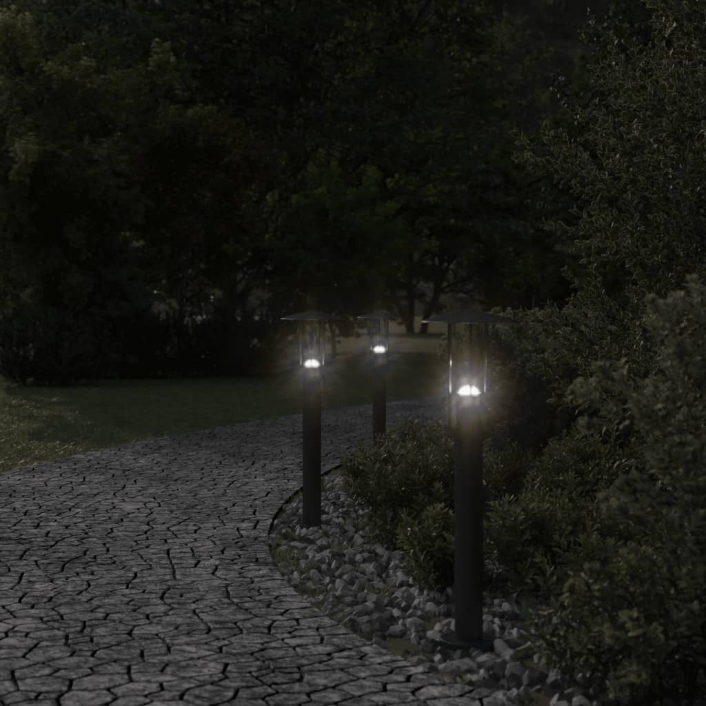 Lampada da pavimento Vidaxl per l'acciaio inossidabile esterno da 60 cm nero