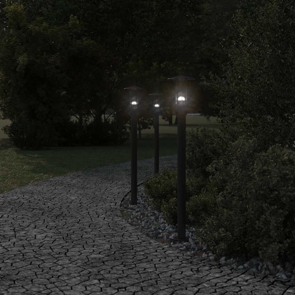 Lampada da pavimento Vidaxl per l'acciaio inossidabile esterno 100 cm nero