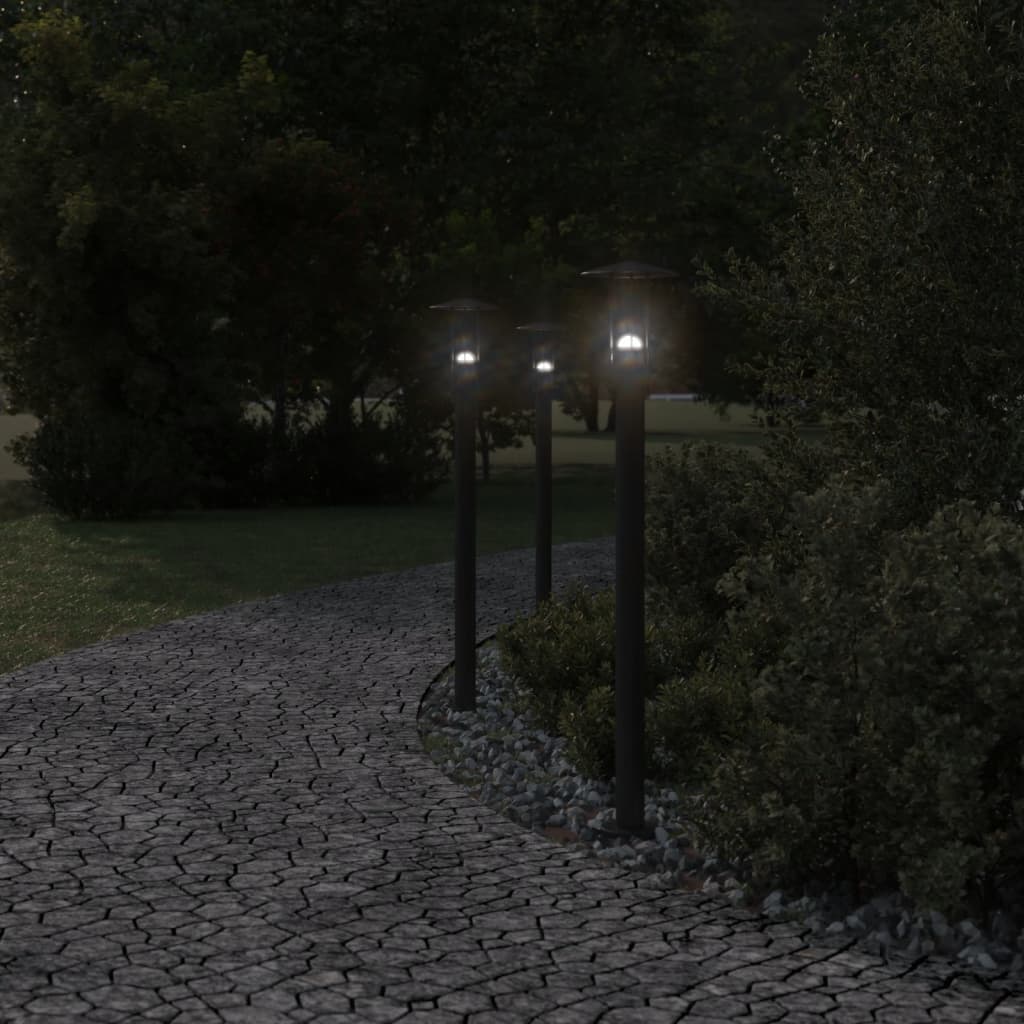 Lampada da pavimento Vidaxl per l'acciaio inossidabile esterno 100 cm nero