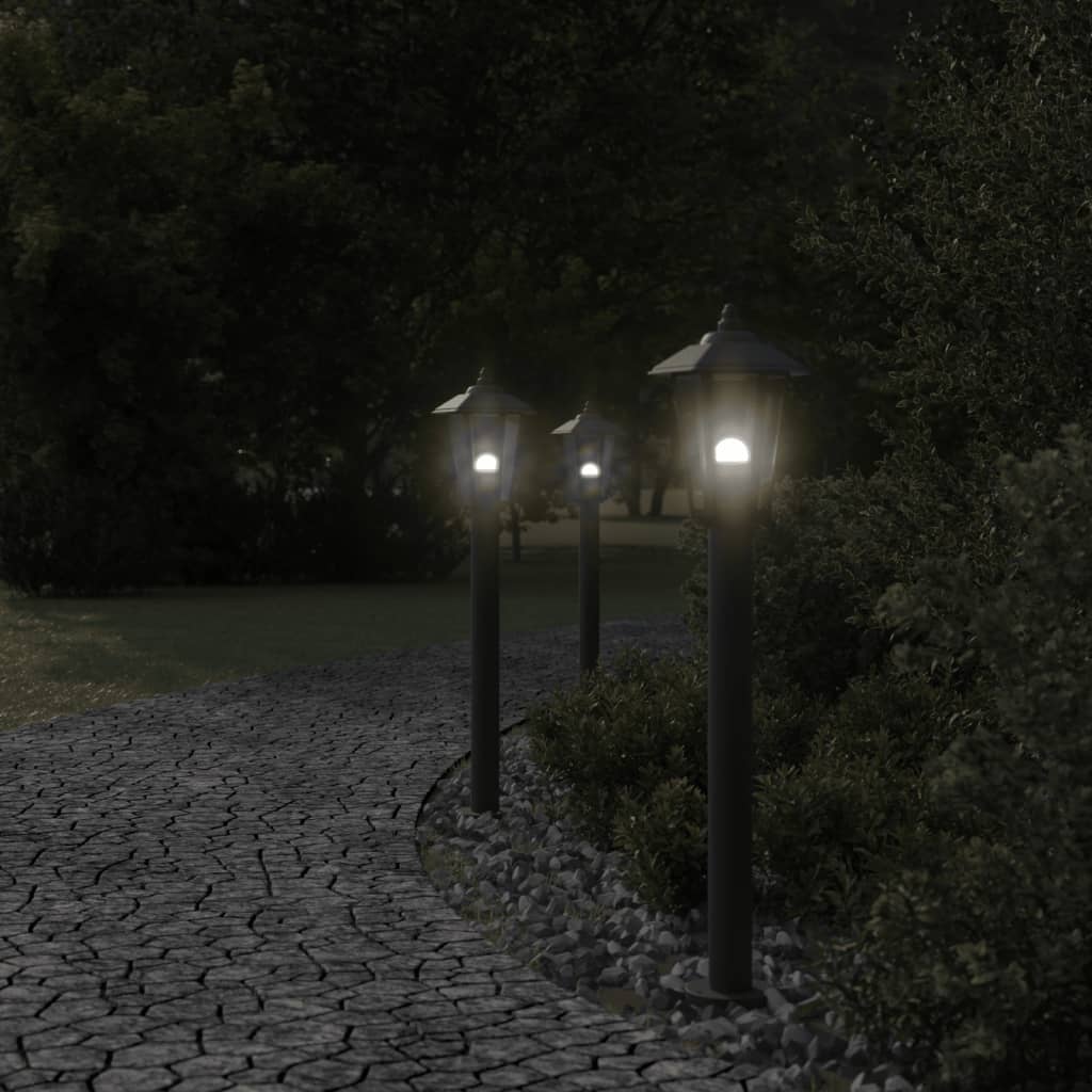 Lampada da pavimento Vidaxl per l'acciaio inossidabile esterno da 80 cm nero