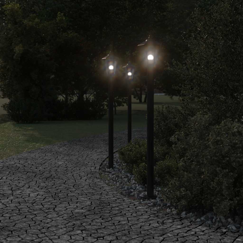 Lampada da pavimento Vidaxl per 3 pezzi all'esterno 120 cm in acciaio inossidabile