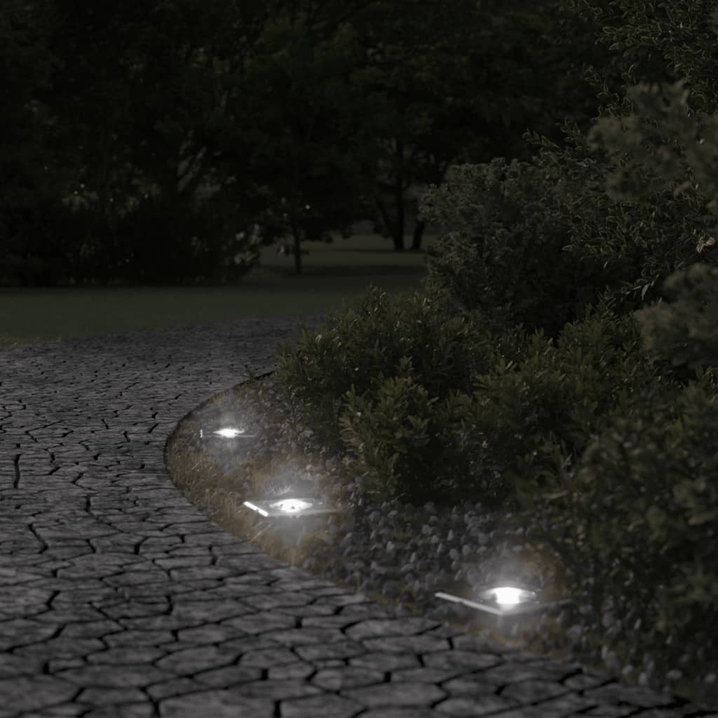 Vidaxl Outside -Iluminación de tierra cuadrada 10.5x10.5 cm de aluminio negro