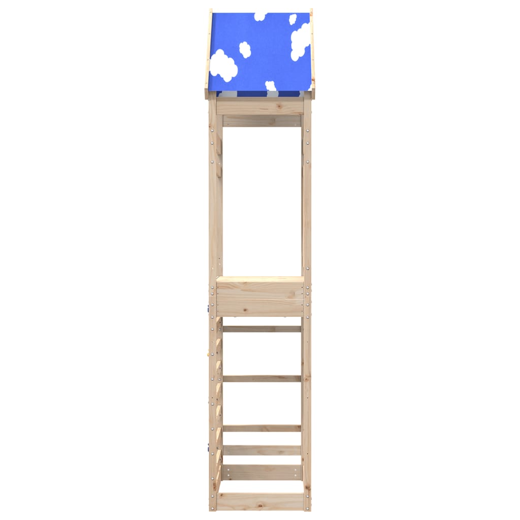 Vidaxl Play Tower con muro di arrampicata 85x52.5x265 cm Pino solido