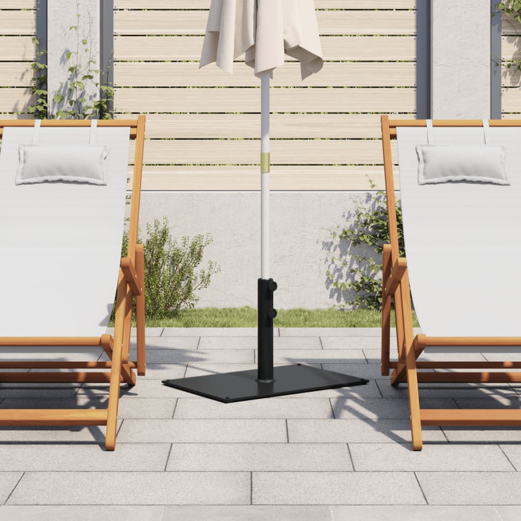 Base de parasol Vidaxl para palos de Ø32 38 48 mm 15 kg rectangular