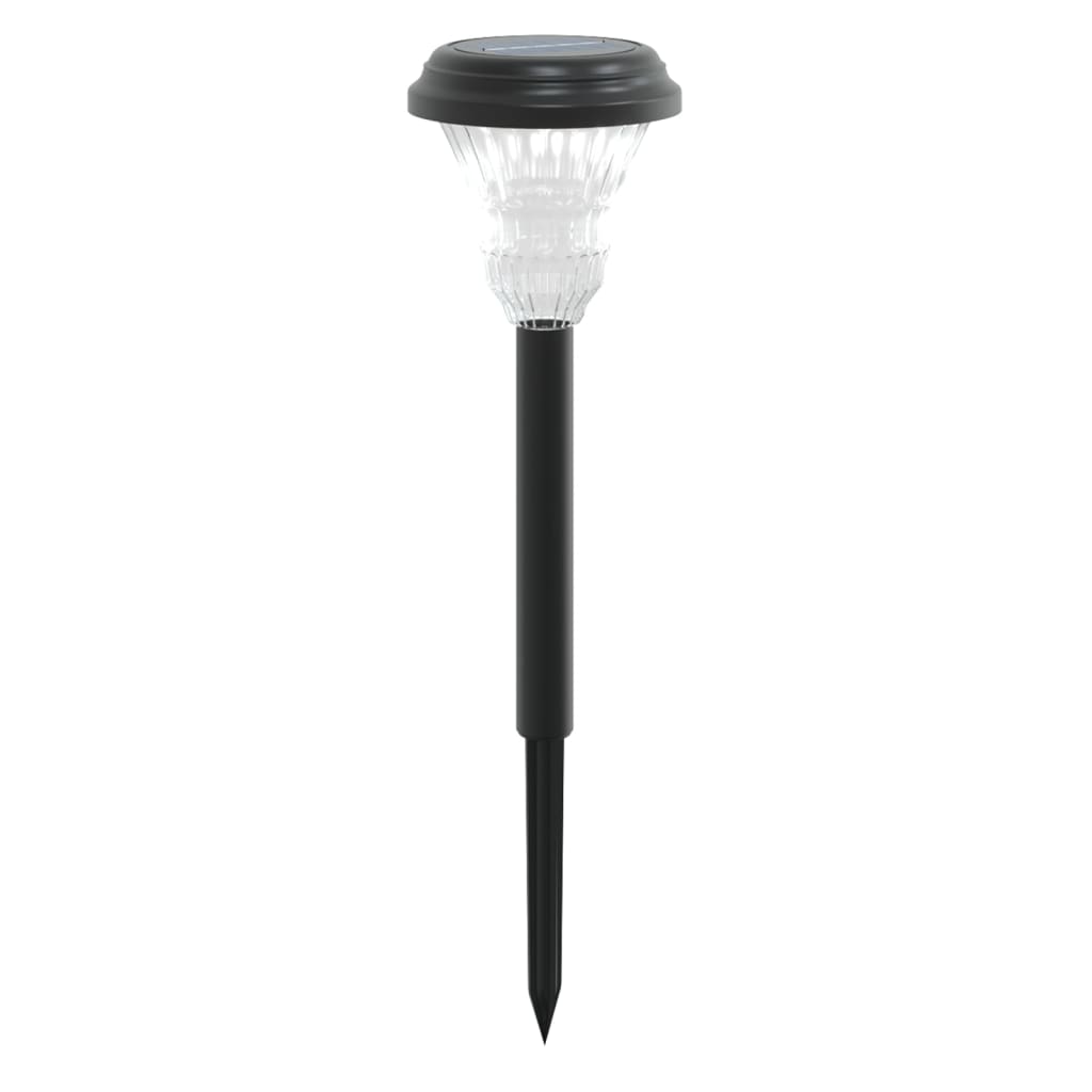 Vidaxl Garden Path Lighting 12 St Solar con perni di terra Bianco