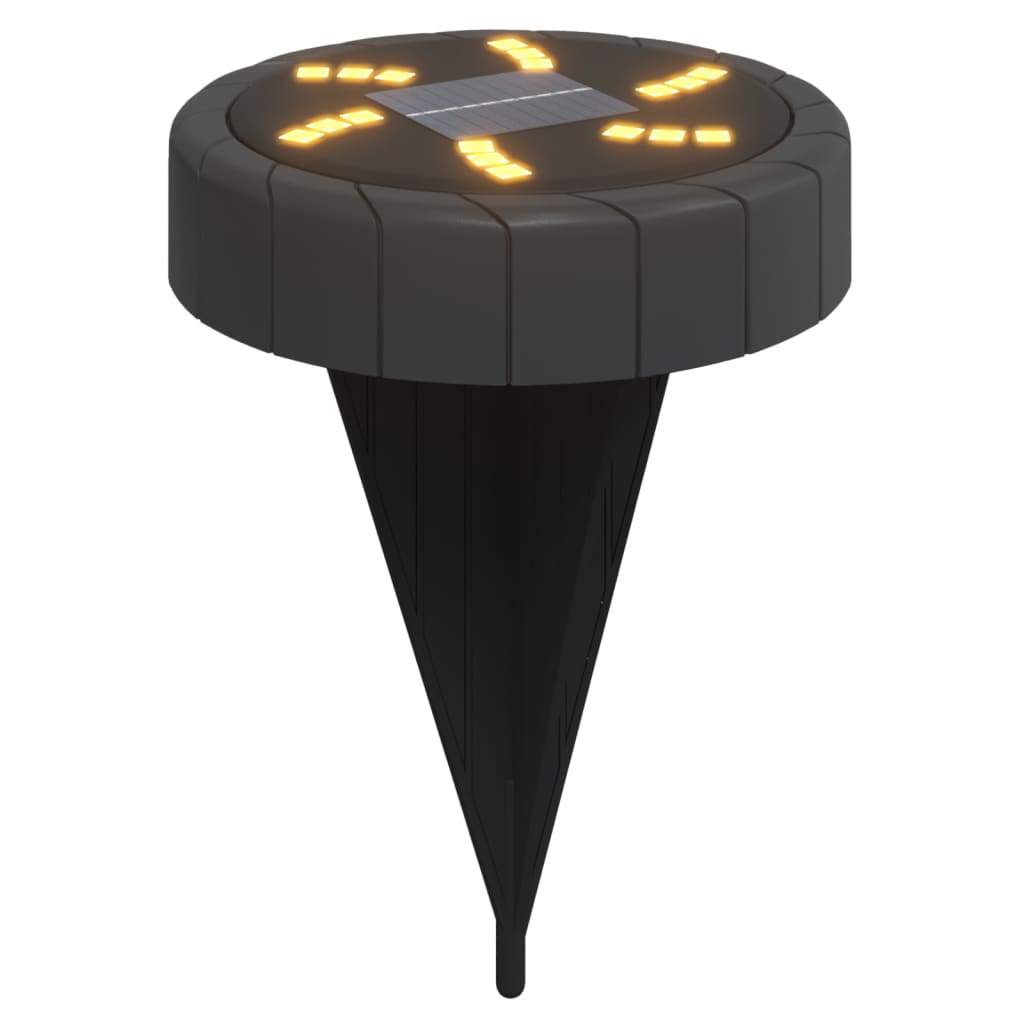 Vidaxl Lampade di terra 12 ST Solar con spille da terra Bianco caldo