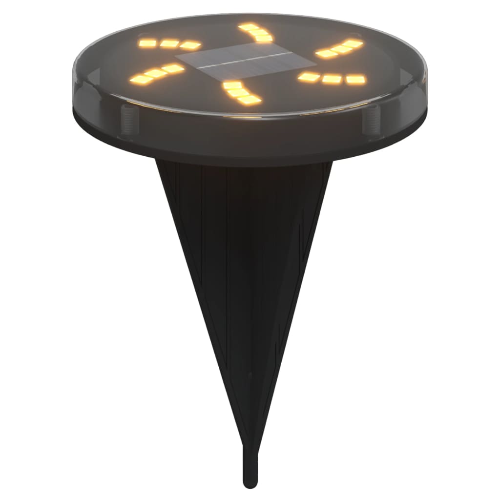 Vidaxl Lampade di terra 12 ST Solar con spille da terra Bianco caldo