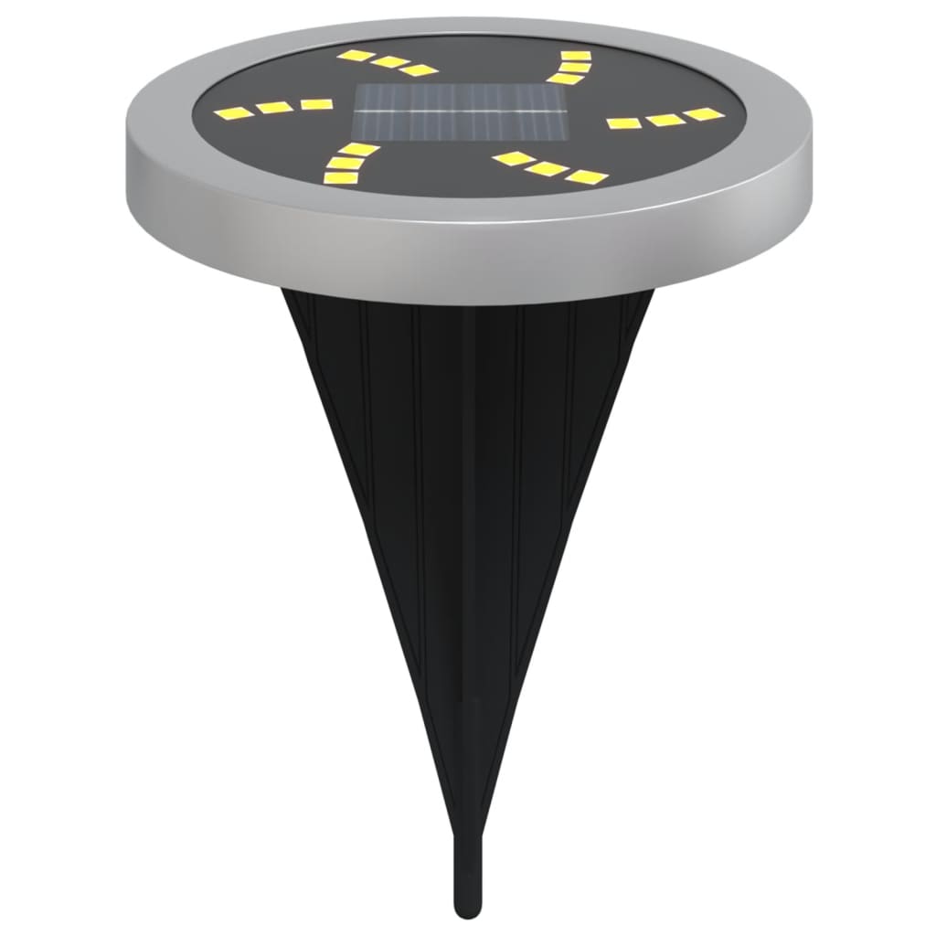 Vidaxl Lampade di terra 4 ST Solar con spille da terra Bianco caldo