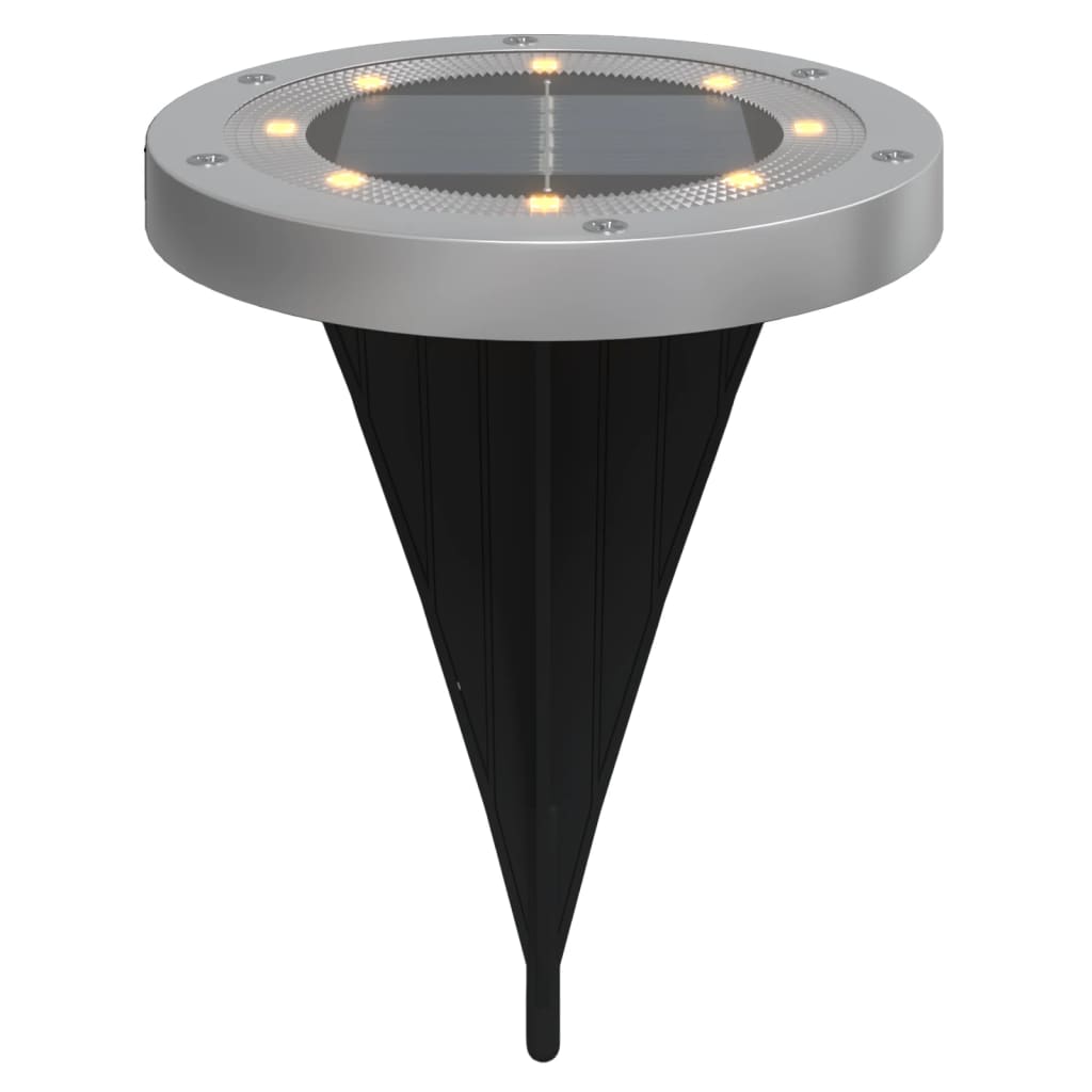 Vidaxl Lampade di terra 12 ST Solar con spille da terra Bianco caldo