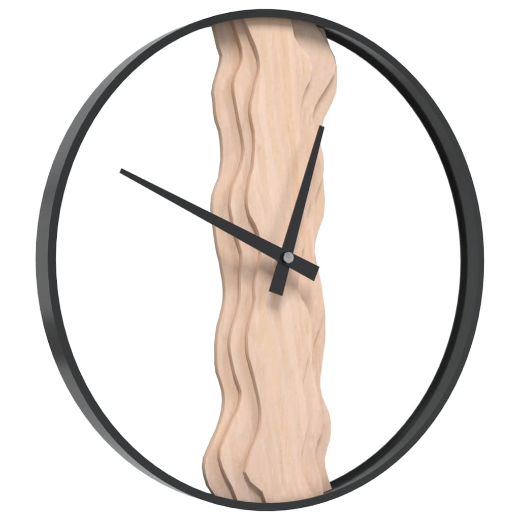 Orologio da parete Vidaxl Ø35 cm di ferro e marrone rovere