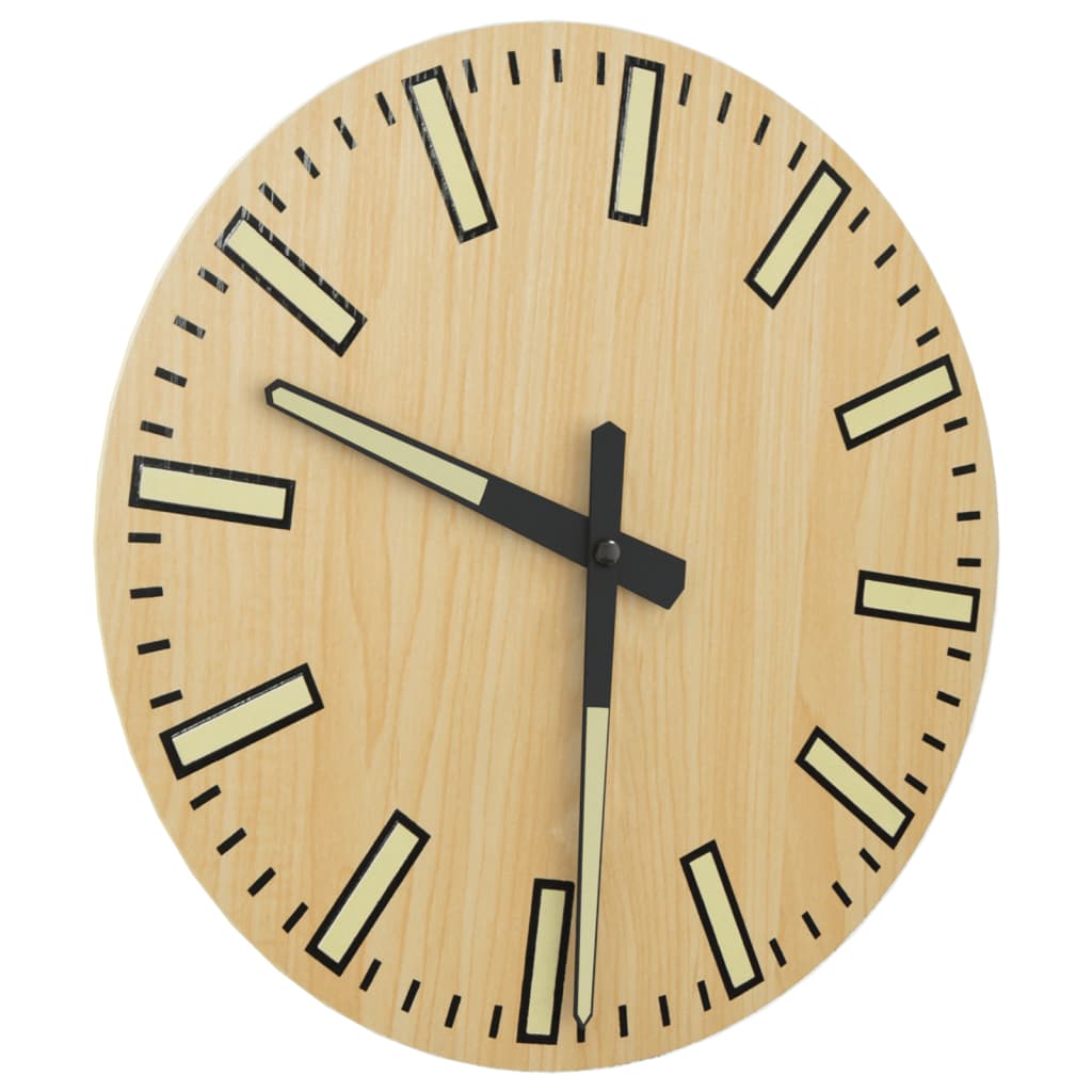 Orologio da parete Vidaxl con quadrante luminoso e mani Ø30 cm giallo