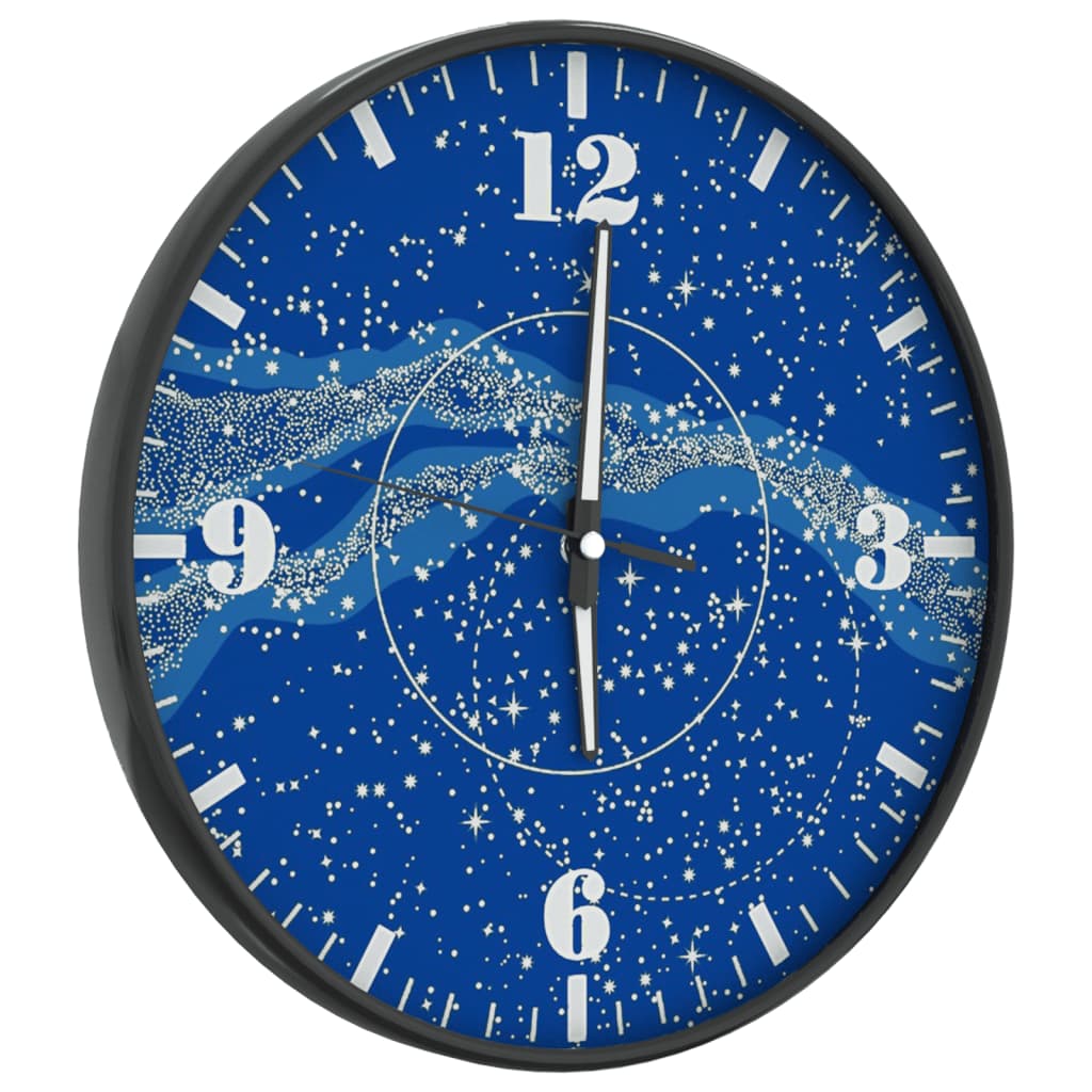 Orologio da parete Vidaxl con quadrante luminoso e mani Ø30 cm blu