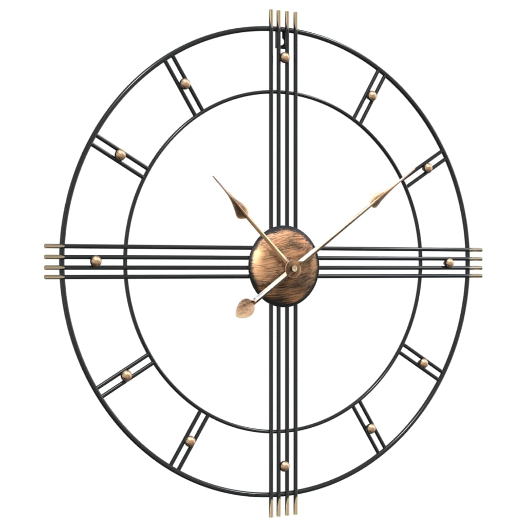 Orologio da parete Vidaxl Ø60 cm di ferro nero