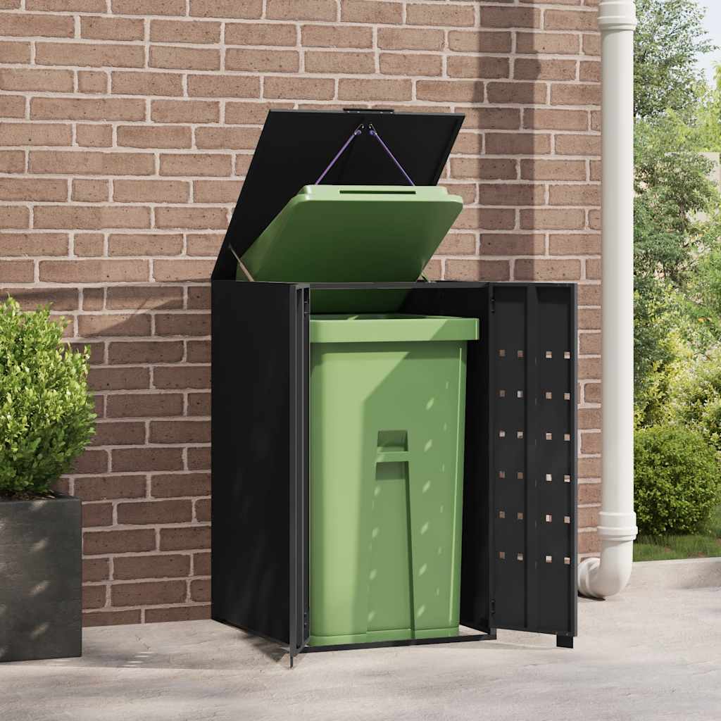 Archiviazione contenitore Vidaxl per 1 contenitore 69x79x117 cm in acciaio nero