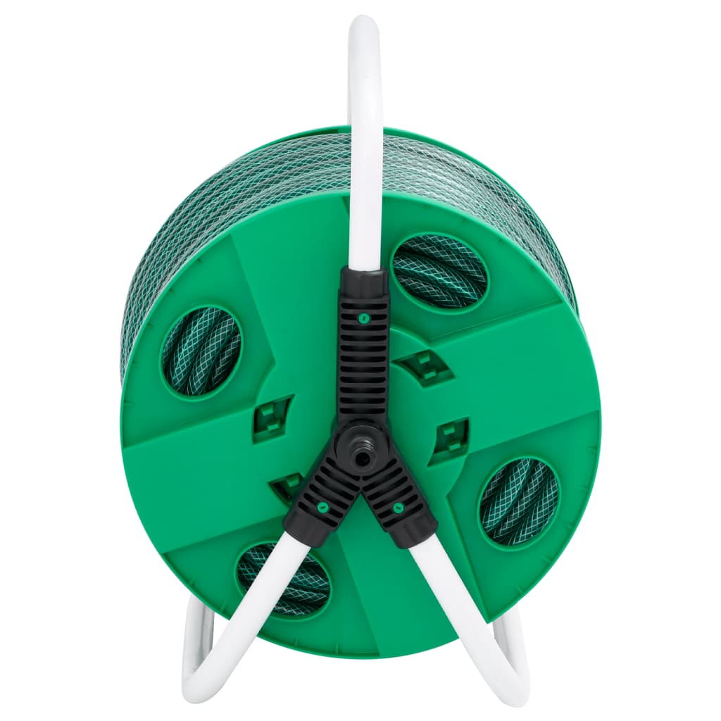Avvolgitubo Vidaxl con tubo da 30 m autoportante in PVC verde
