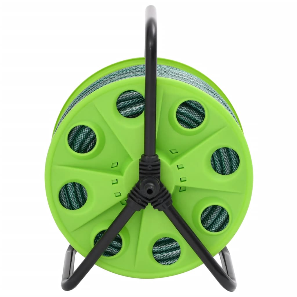 Vidaxl slanghaspel met 30 m slang vrijstaand pvc groen